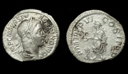 Severus Alexander, Denarius, Emperor Sacrificing reverse